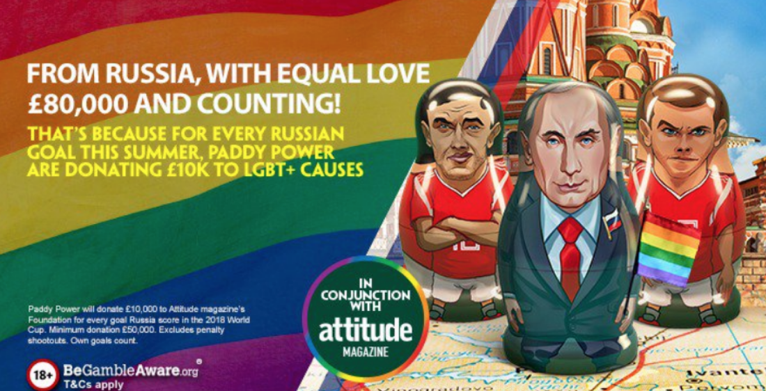 Paddy Power’s Rainbow Russians Campaign Nets £80,000 for LGBT+ Charities