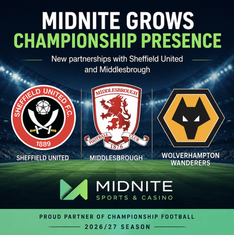 Midnite Championship expansion continues with Sheffield United renewal and Middlesbrough partnership