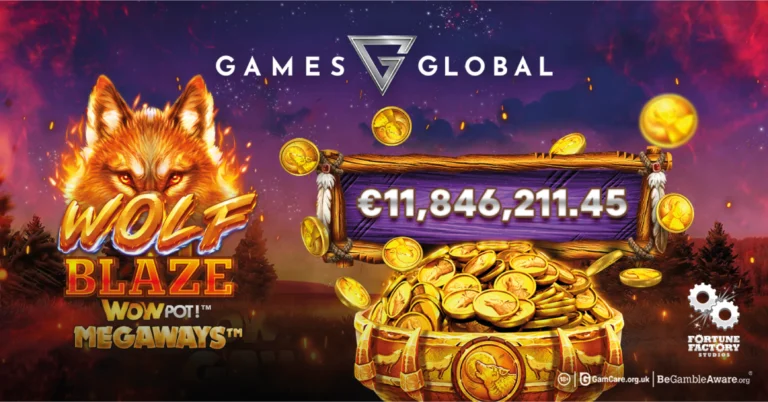 Games Global Celebrates Record €11.8 Million Jackpot Win on Wolf Blaze WowPot! Megaways